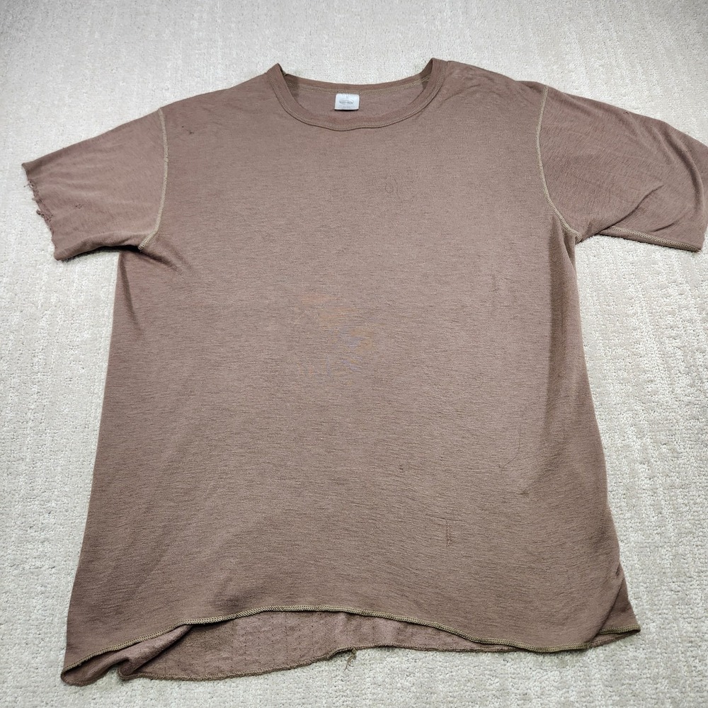 Duofold Shirt Mens XL *READ Merino Wool Double Face Baselayer Brown Outdoor
